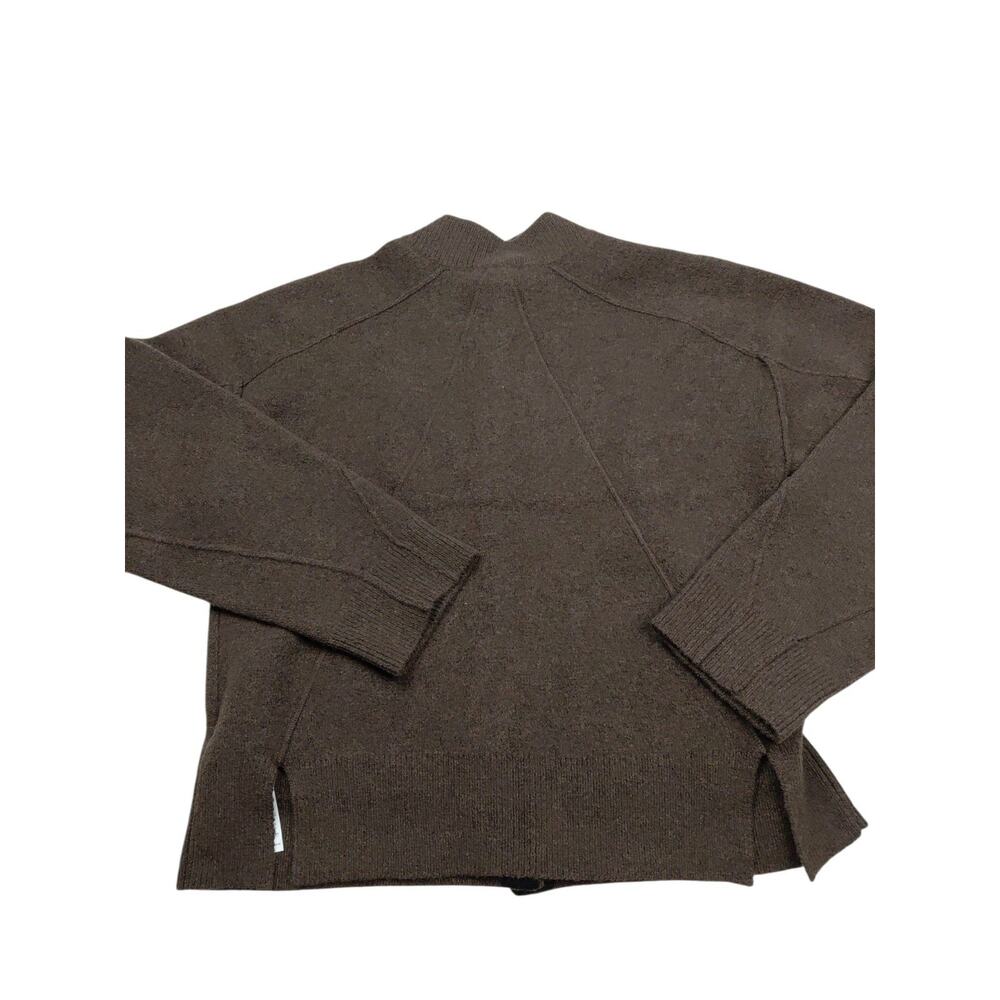 Rag & Bone Bridget Mock Neck Women's SZ S Cardigan In Brown Wool Blend Sweater - Picture 5 of 9